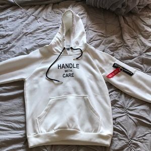 White fashion sweater